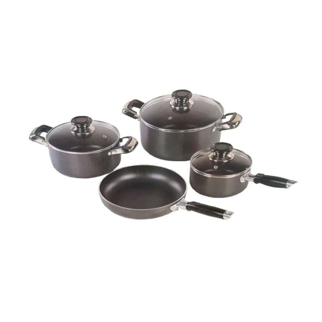 Juego de Ollas 7 Pieza Acero Negra Sankey