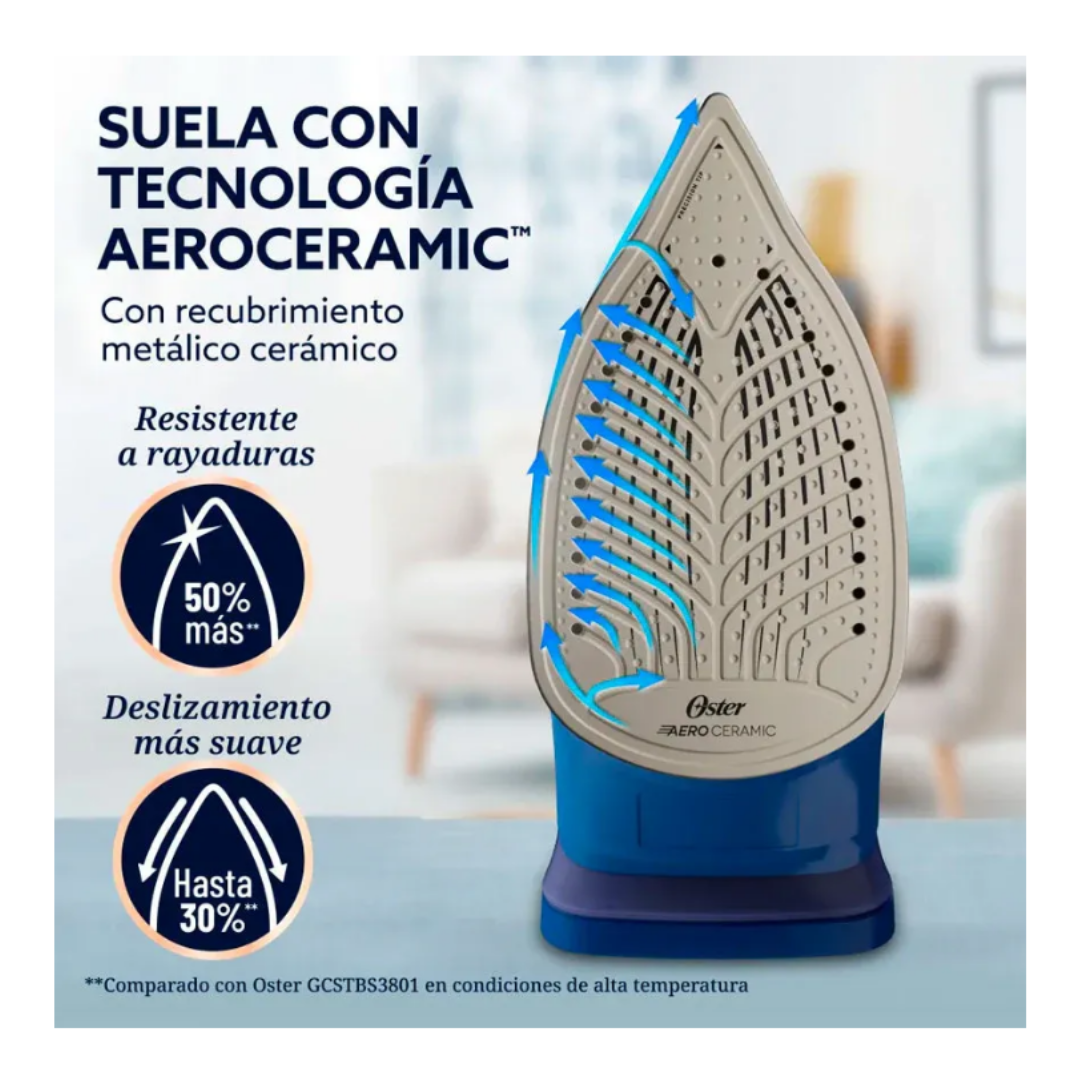 Oster Plancha de Vapor, AeroGlide  Azul Oscuro Oster