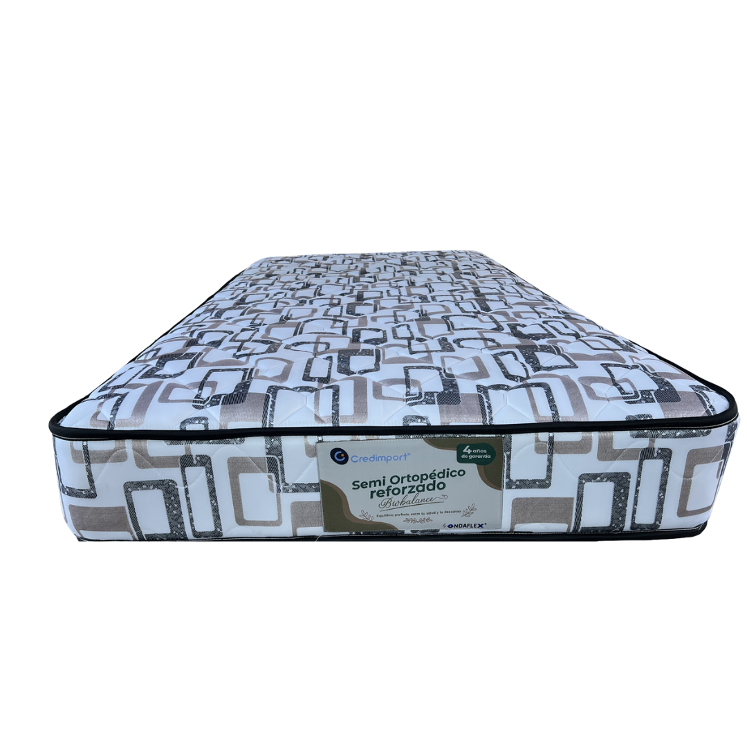Colchón Semi Ortopédico Reforzado Matrimonial  Biobalance  Credimport