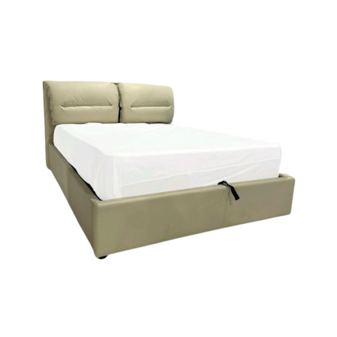 Cama Baúl Con Copete de Cuero King 200x200 Bondi Kassalia