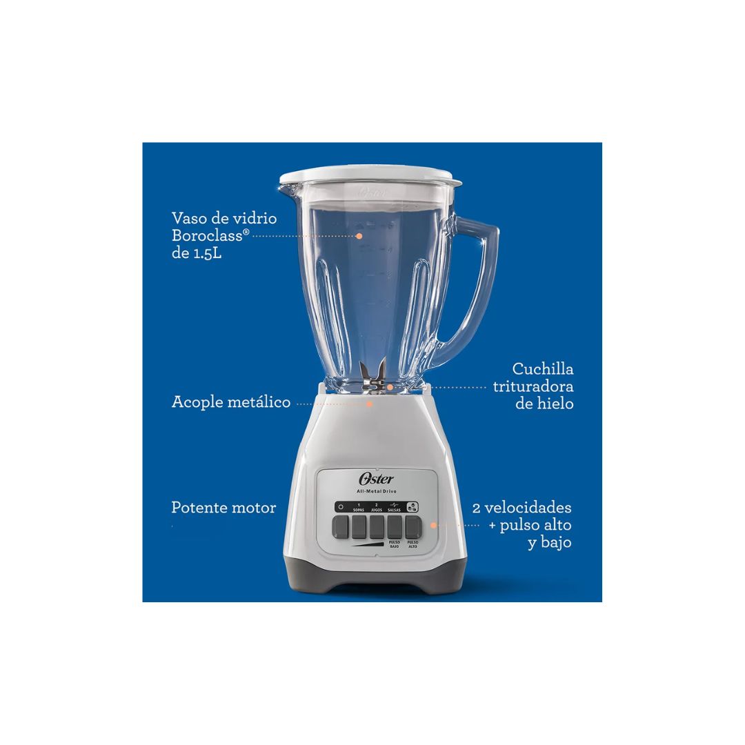 Licuadora 2Velocidades de Botones blanco Oster