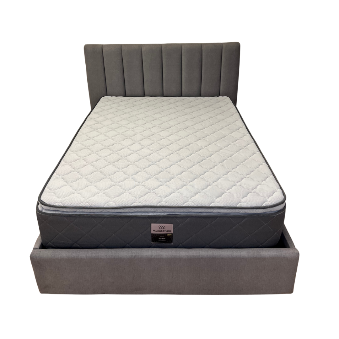 Cama Lineal PREMIUM de Tela Acolchada Matrimonial