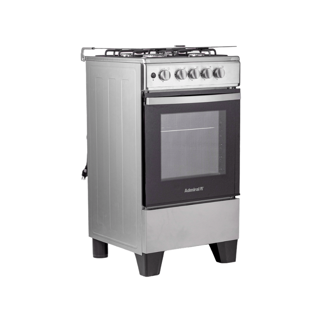 Cocina a Gas 4 hornilla 20" Acero Inoxidable Tapa De Vidrio Admiral