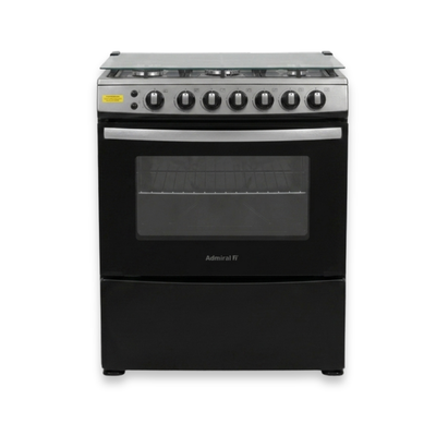 Cocina a Gas 30'' 6 Hornillas Negra Admiral