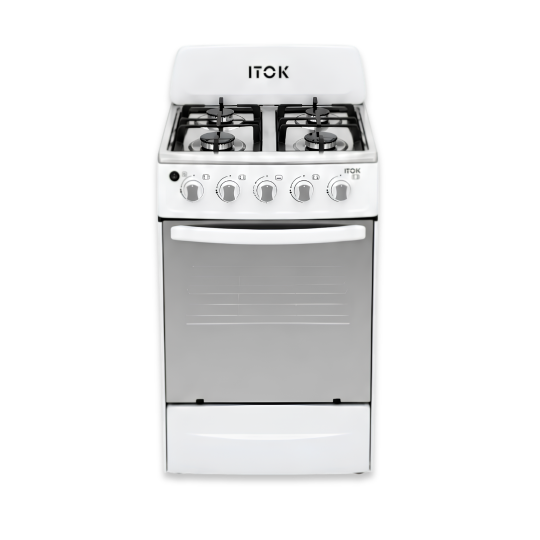 Cocina A Gas 4 hornillas blanca Itok