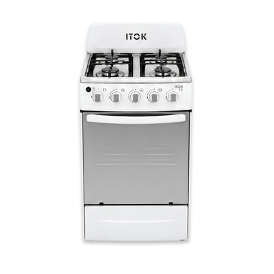 Cocina a Gas 4 Hornillas Luz en el Horno Blanca  Itok