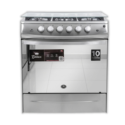 Cocina Deluxe 5H Acero Inoxidable + ENC + TAPA CONDESA
