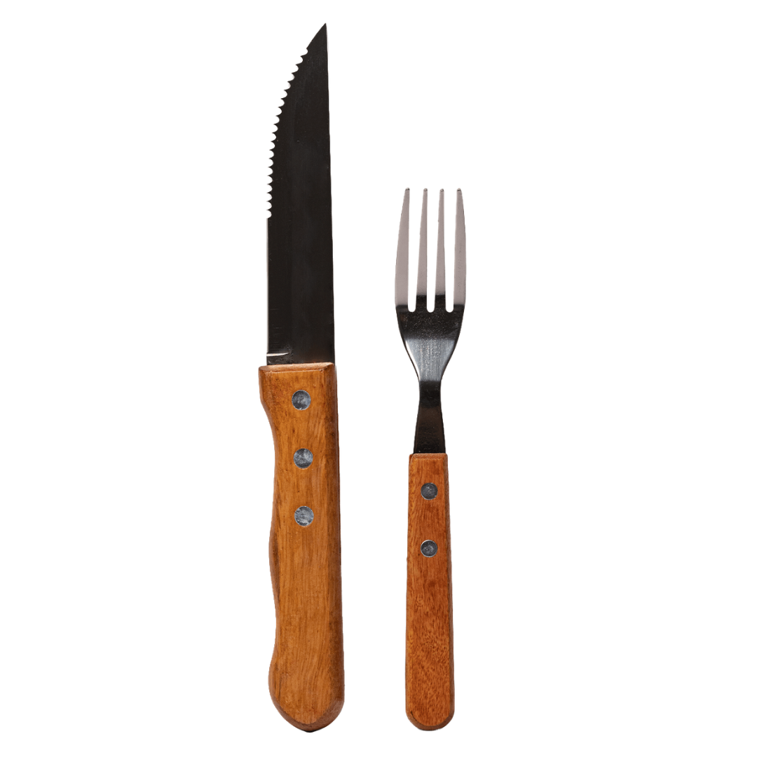 Set para Carne de Cuchillo y Tenedor 4 Piezas para Carne