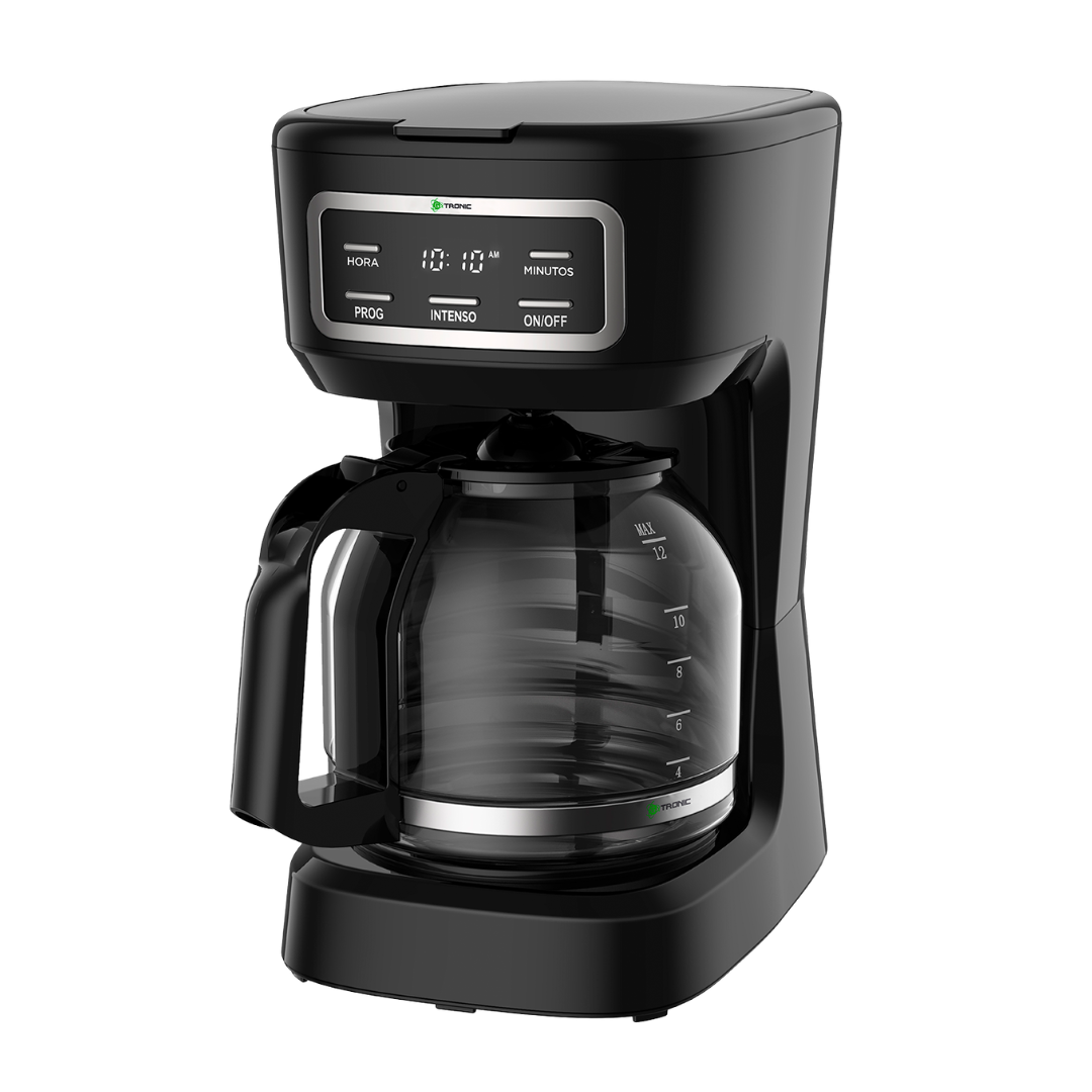 Cafetera 12 Tazas Programable Negra Smart Gtronic