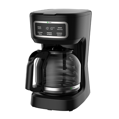 Cafetera 12 Tazas Programable Negra Smart Gtronic