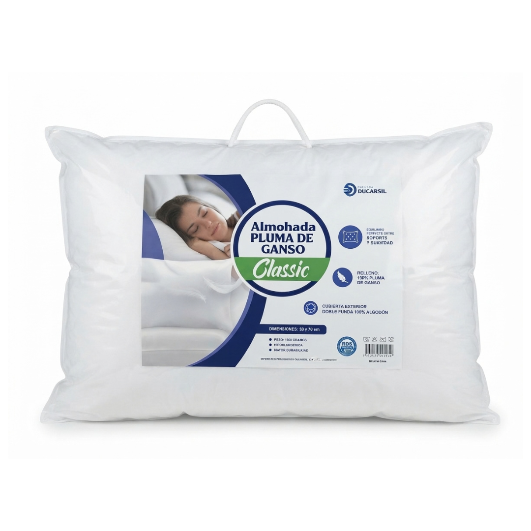 Almohada Tacto Pluma Classic  QUEEN 50X70 Ducarsil