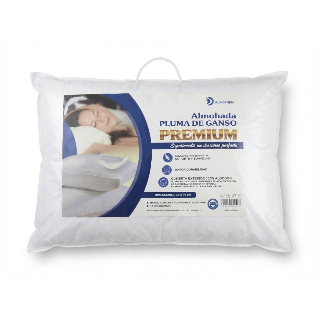 Almohada Premiun Pluma de Ganso QUEEN 50X70 Ducarsil