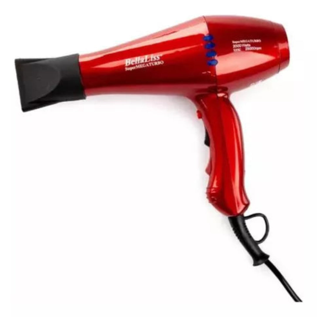 Secador de cabello 25000 RPM super megaturbo rojo BELLALISS