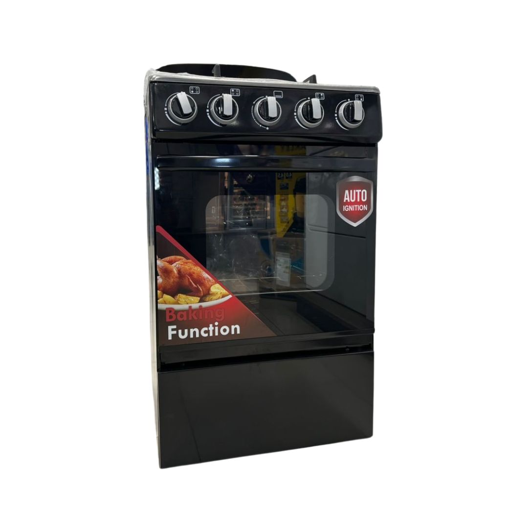 Cocina a Gas 4 Hornillas Con Piloto de Encendido Por Fricción Negra Emerald