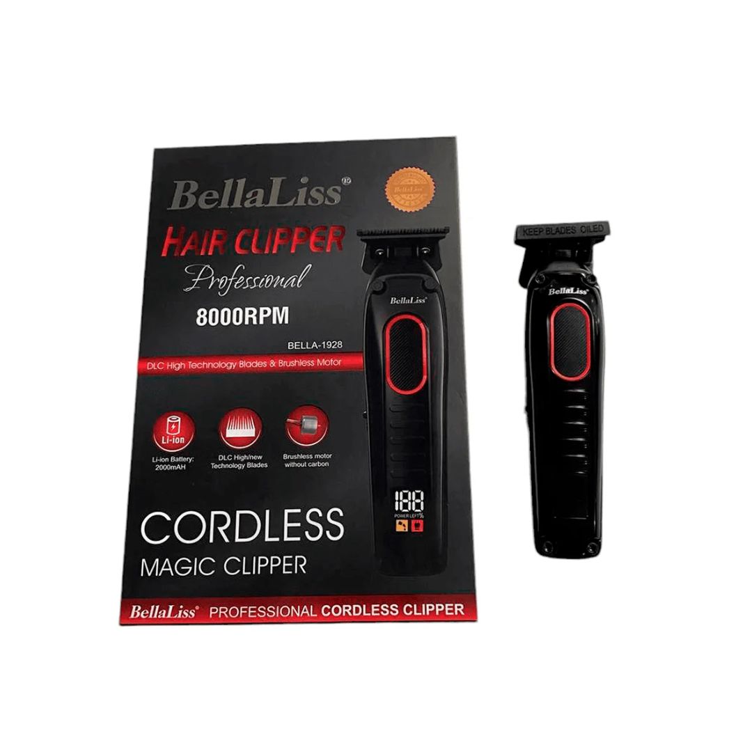 Maquina de Afeitar Hair Clipper Inalámbrica Negra BellaLiss