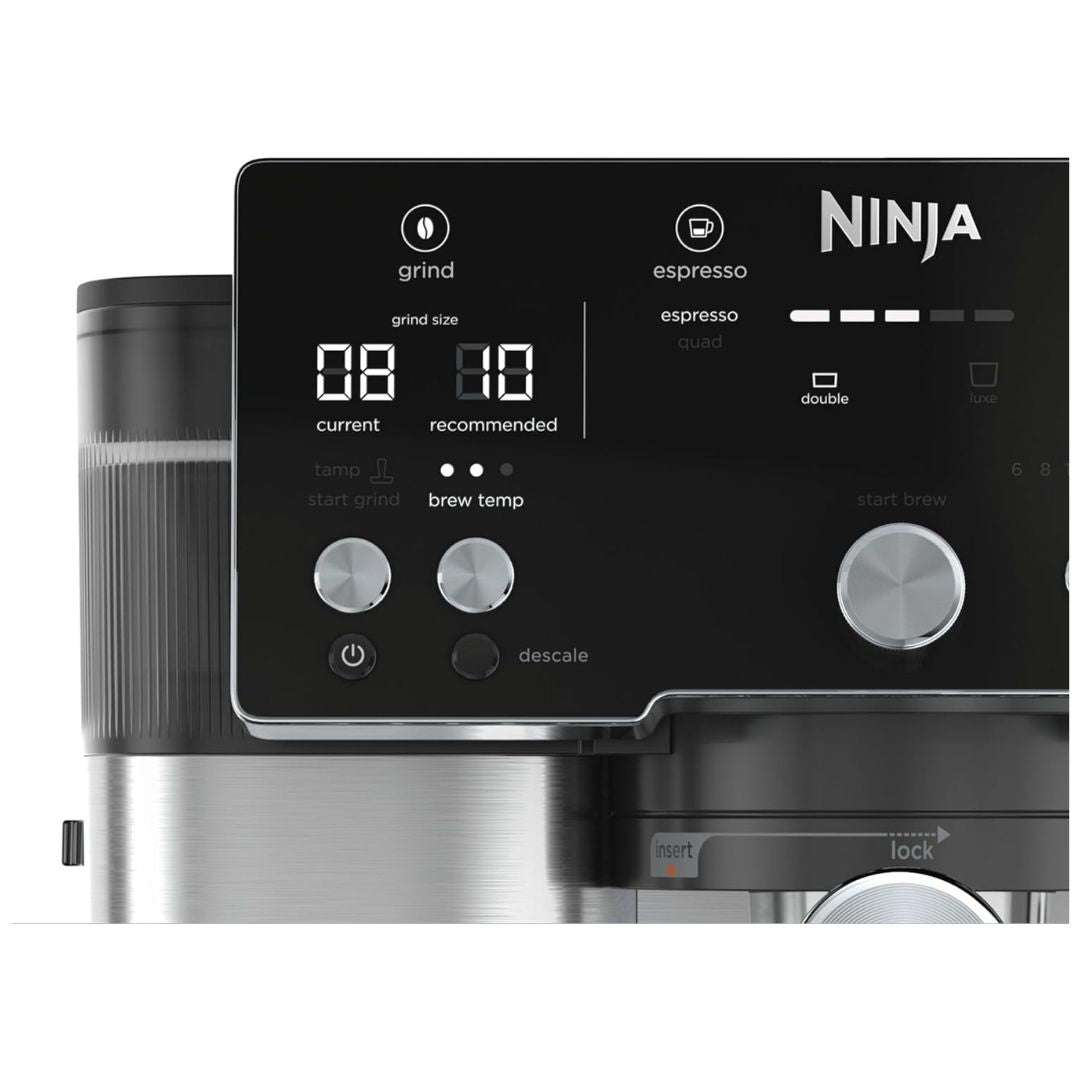 Cafetera de Lujo Espresso Con Molino y Espumador Acero Inoxidable Ninja