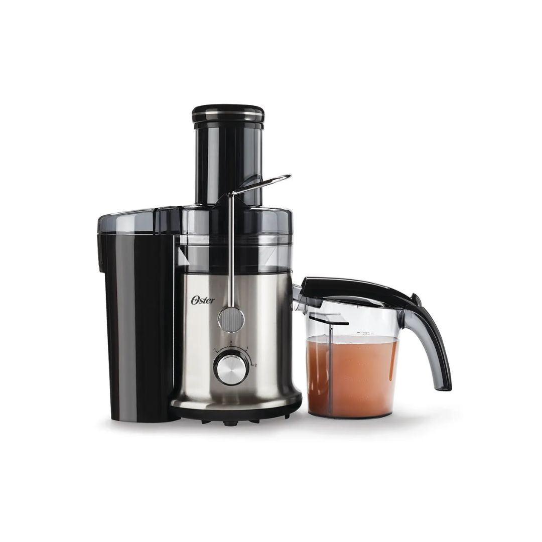 Extractor de Jugos Con 2 Velocidades + Pulso y Fácil de Limpiar Negro y Plateado Oster®