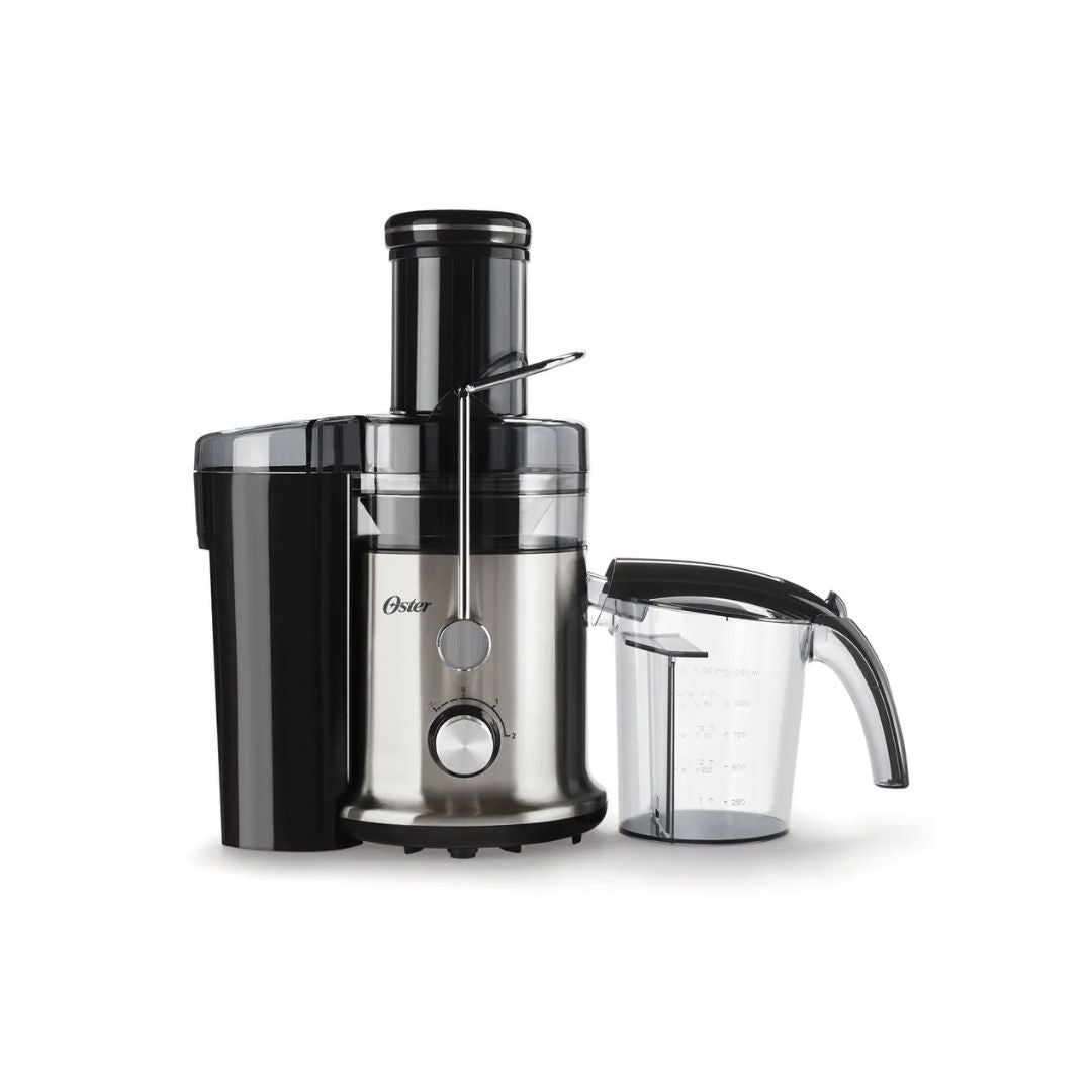 Extractor de Jugos Con 2 Velocidades + Pulso y Fácil de Limpiar Negro y Plateado Oster®