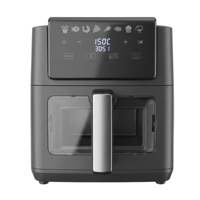 Freidora De Aire Gris 5L Con Visor 1500 Watts 200 Grados SJ ELECTRONICS