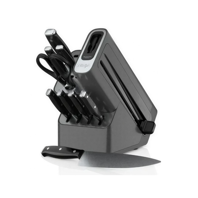 Juego De Cuchillos Foodi NeverDull Essential 10 Pizas Con Base Y Afilador Integrado Negro Ninja