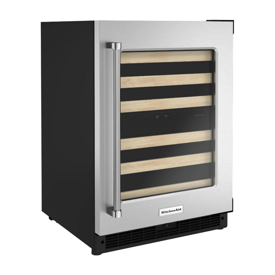 Vinera de Lujo 2 Temperatura Acero 24" Con Apertura a La Derecha Kitchenaid