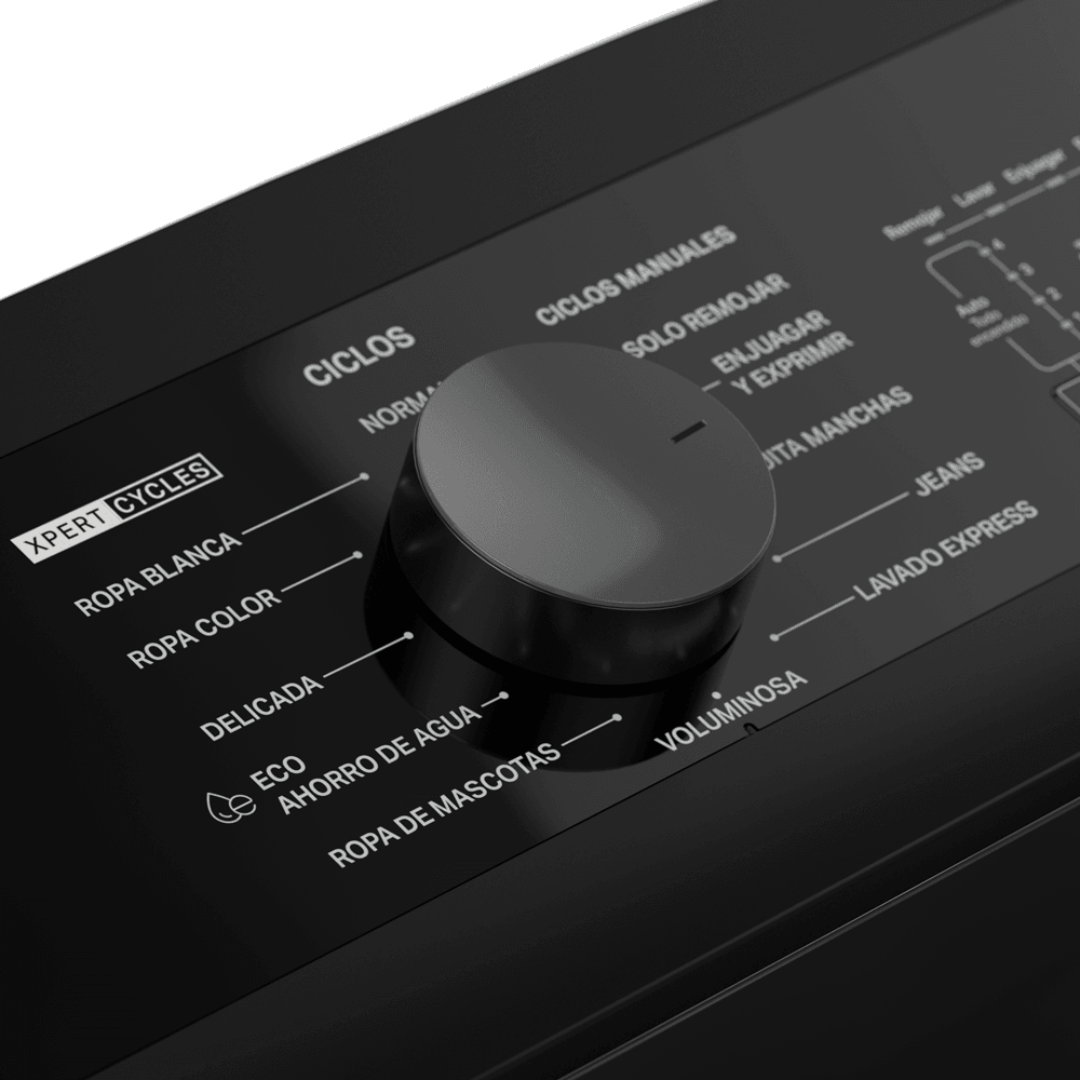 Lavadora Automática Carga Superior 20 Kilos Tapa de Cristal Gris Whirlpool