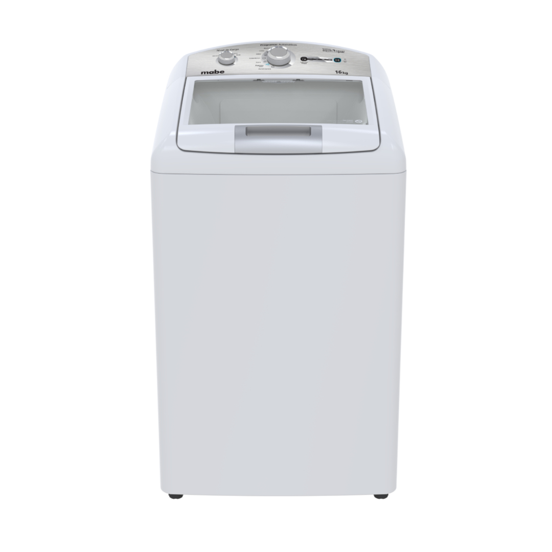 Lavadora Automática Aqua Saver Green 16 kg Tapa de Vidrio  Blanca Mabe