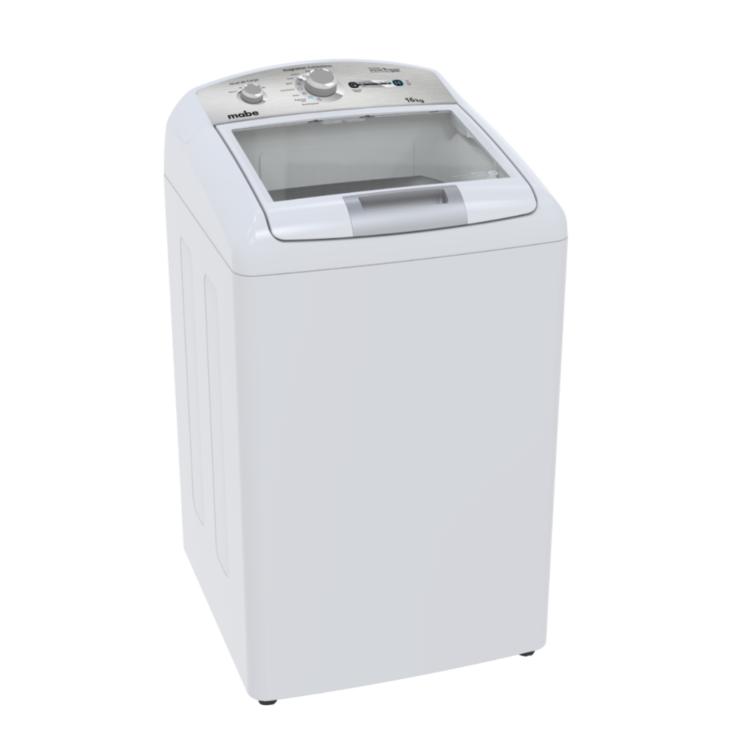 Lavadora Automática Aqua Saver Green 16 kg Tapa de Vidrio  Blanca Mabe