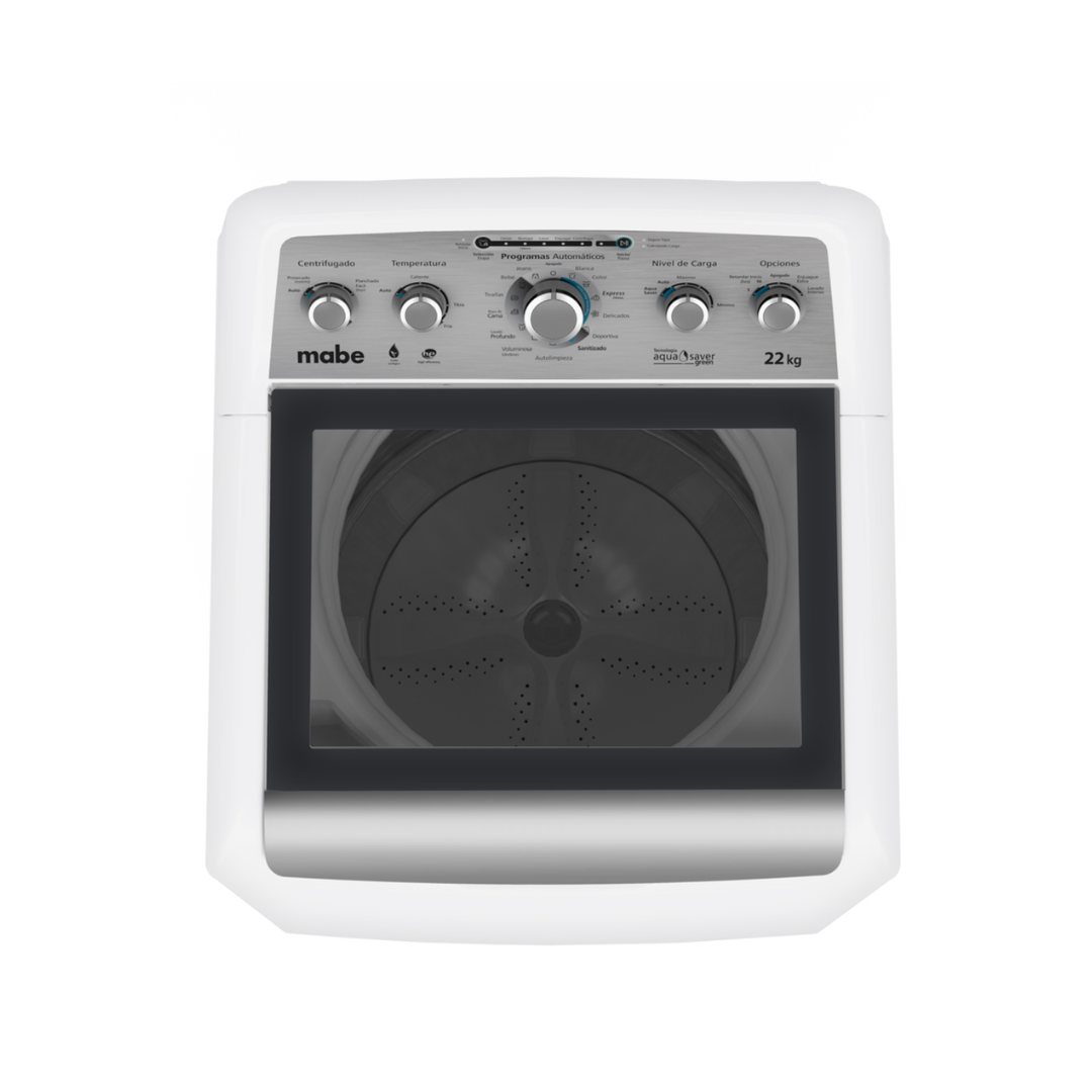 Lavadora Automática Aqua Saver Green High Efficiency 22 kg Blanca con Sanitizado Mabe