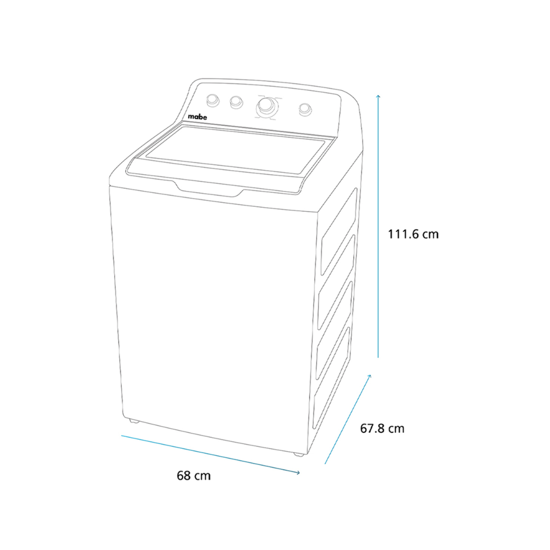 Lavadora Automática Aqua Saver Green High Efficiency 22 kg Blanca con Sanitizado Mabe