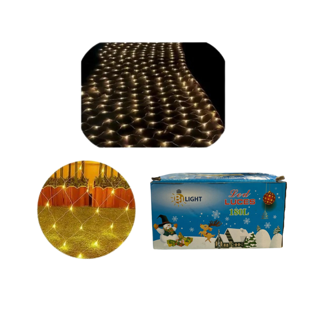 Luces De Navidad Calidas 180 Luces 12MT BJ Light