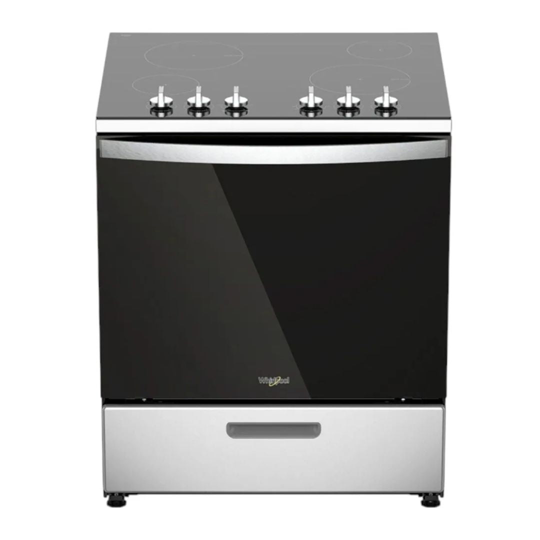 Cocina Eléctrica Al Piso 30" (76 cm) Vitrocerámica / Negro 5 Hornillas Whirlpool
