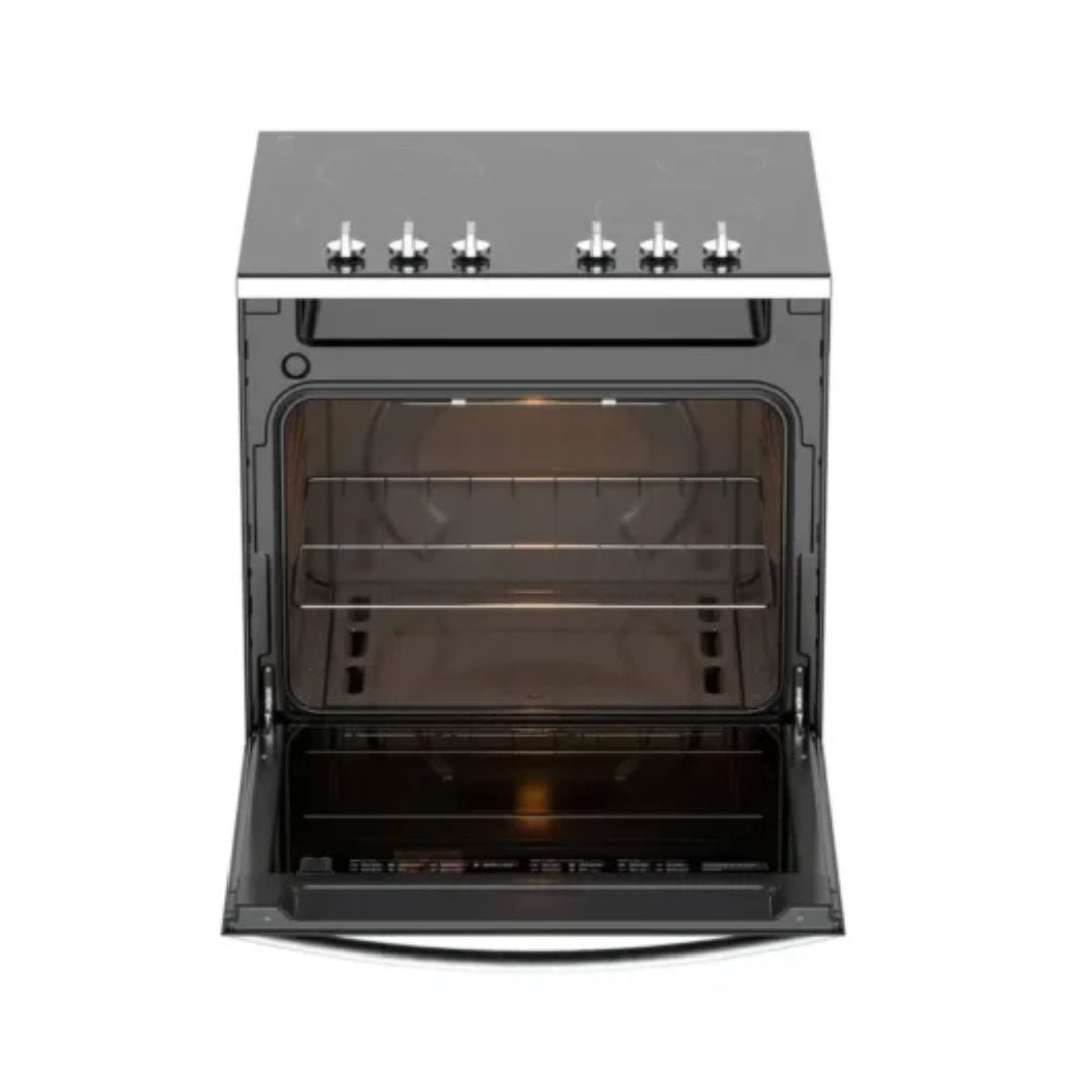 Cocina Eléctrica Al Piso 30" (76 cm) Vitrocerámica / Negro 5 Hornillas Whirlpool