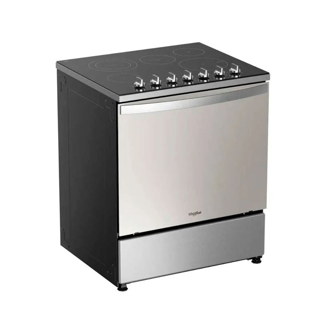 Cocina Eléctrica 30" Al Piso Vitrocerámica / Acero Inoxidable 6 Hornillas Whirlpool