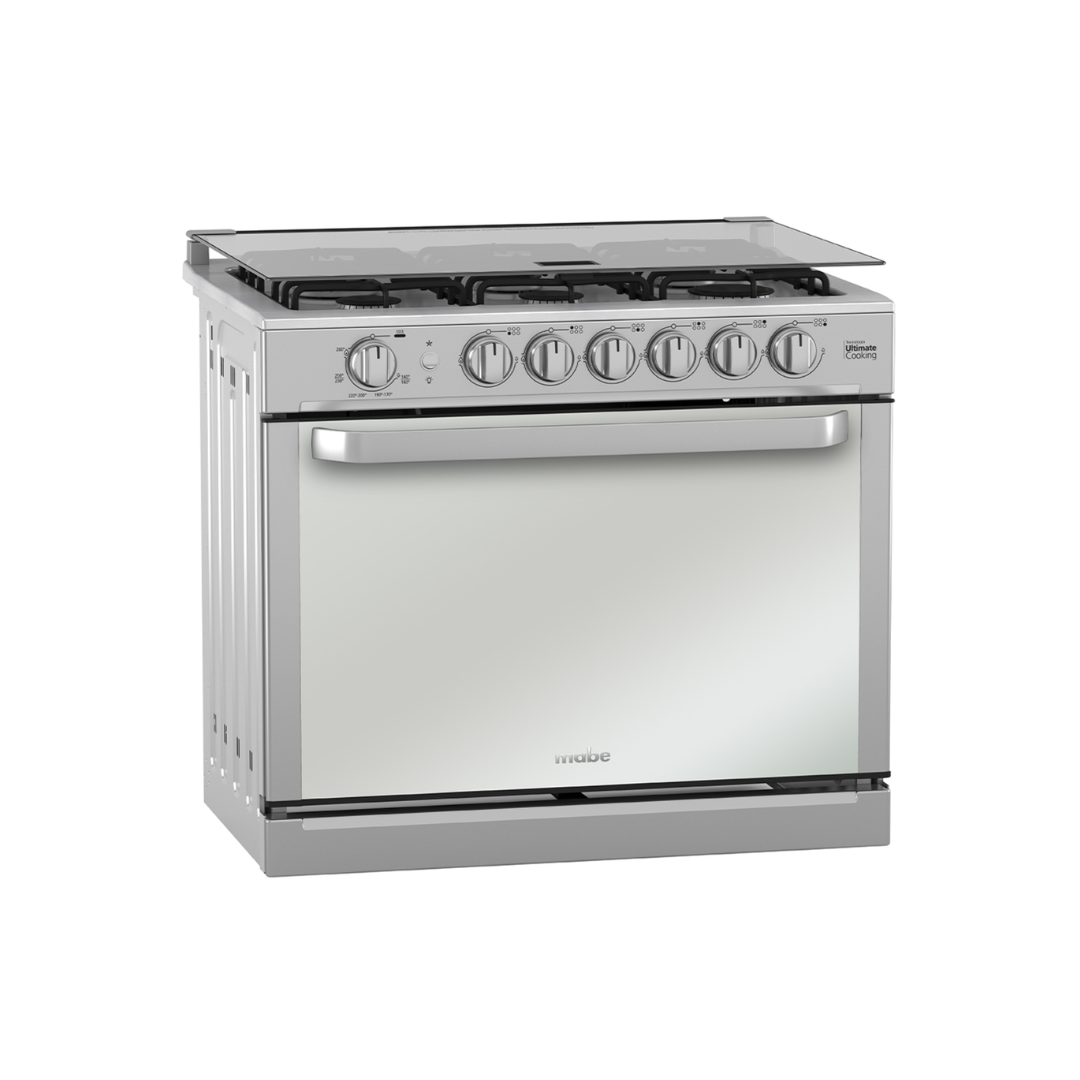 Cocina a Gas Para Empotrar 6 Hornillas 30" Acero Inoxidable Mabe