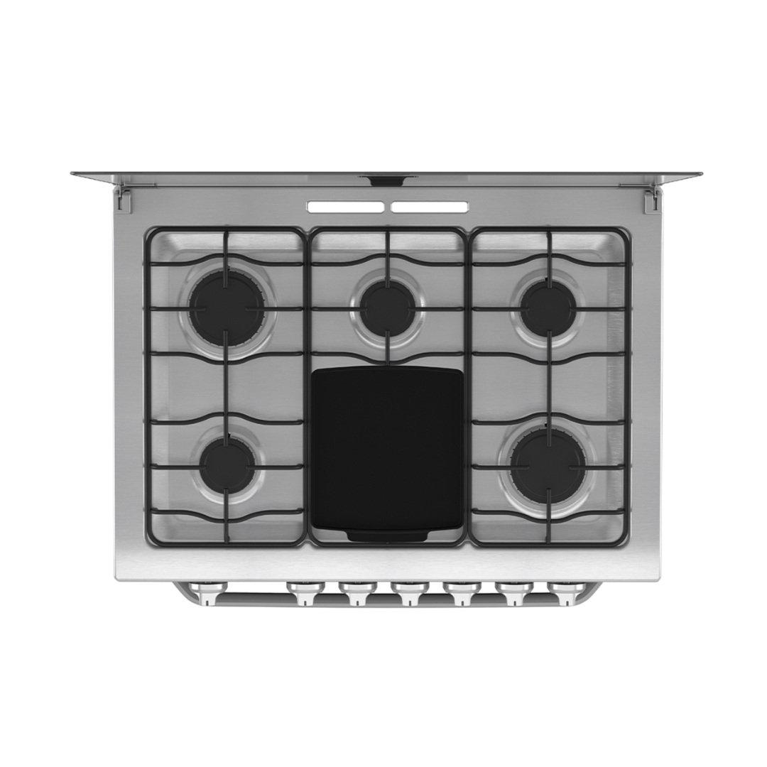 Cocina a Gas Para Empotrar 6 Hornillas 30" Acero Inoxidable Mabe