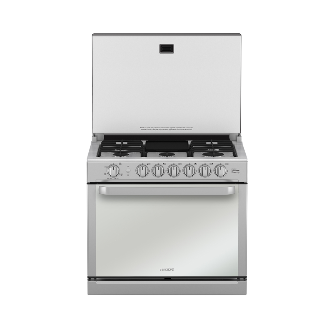 Cocina a Gas Para Empotrar 6 Hornillas 30" Acero Inoxidable Mabe