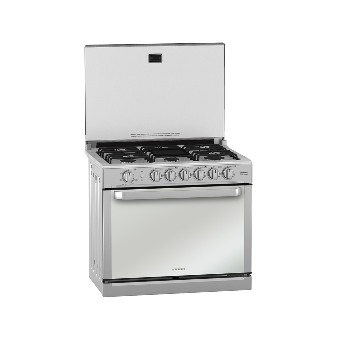 Cocina a Gas Para Empotrar 6 Hornillas 30" Acero Inoxidable Mabe