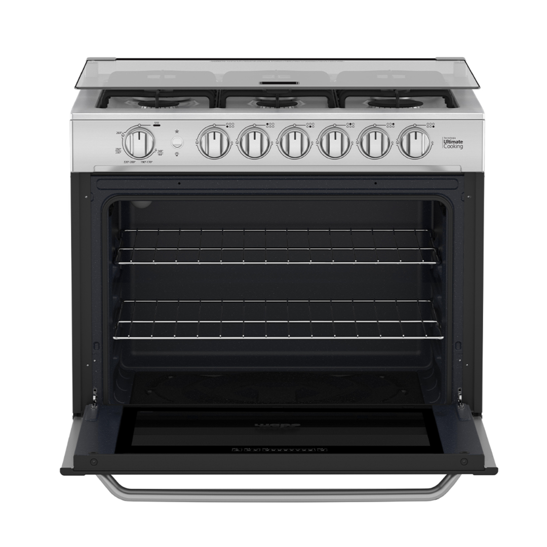 Cocina a Gas Para Empotrar 6 Hornillas 30" Acero Inoxidable Mabe