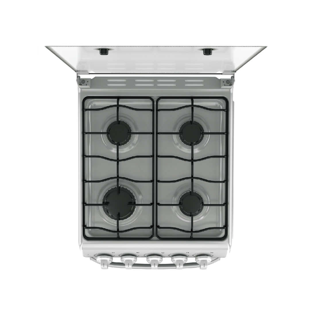 Cocina a Gas Para Empotrar 20" 4 Hornillas Tapa de Vidrio Acero Inoxidable Mabe