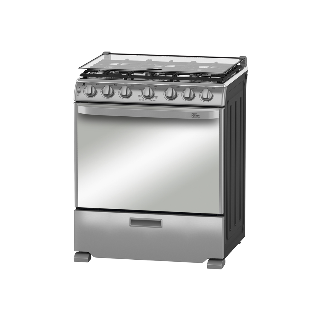 Cocina a Gas 6 Hornilla 76 cm Acero Inoxidable Fast Cook  Mabe