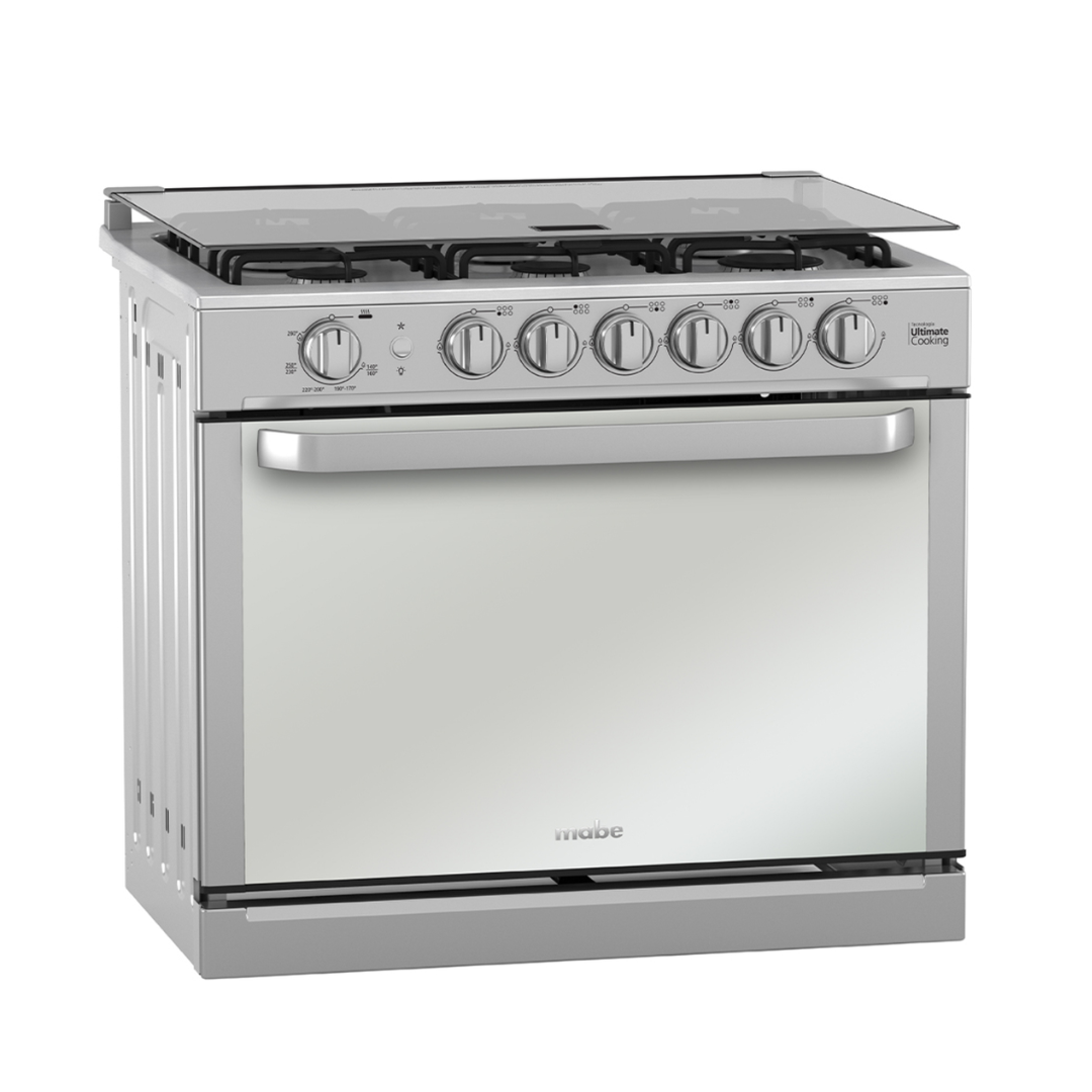 Cocina a Gas Para Empotrar 80 cm Con Encendido Electrico Acero Inoxi Mabe