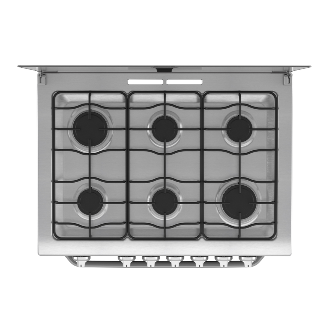 Cocina a Gas Para Empotrar 80 cm Con Encendido Electrico Acero Inoxi Mabe