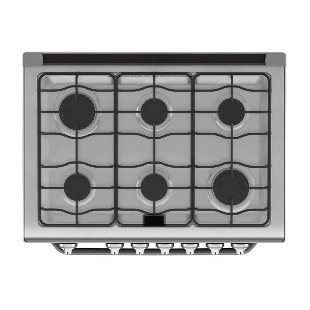 Cocina a Gas Para Empotrar 80 cm Con Encendido Electrico Acero Inoxi Mabe