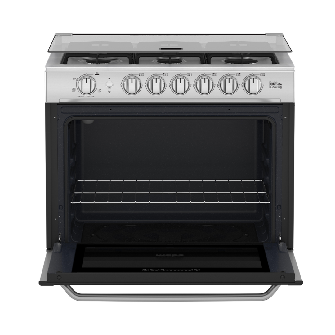 Cocina a Gas Para Empotrar 80 cm Con Encendido Electrico Acero Inoxi Mabe