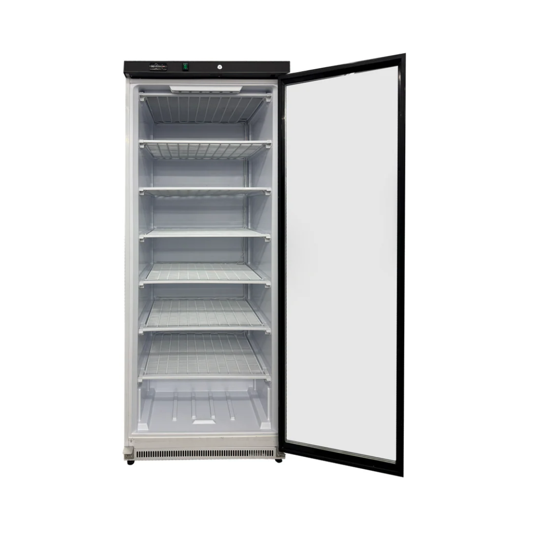 Congelador Vertical Exhibidor 555 Litros Puertas de Vidrio 115V Acero Inox Mystic