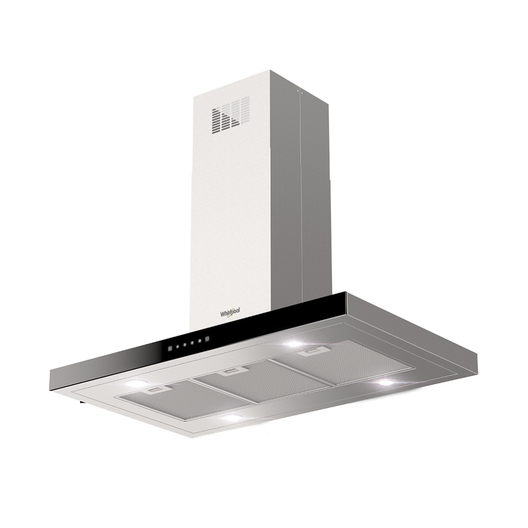 Campana De Isla de 100 cm de Acero Inoxidable Gris Whirlpool