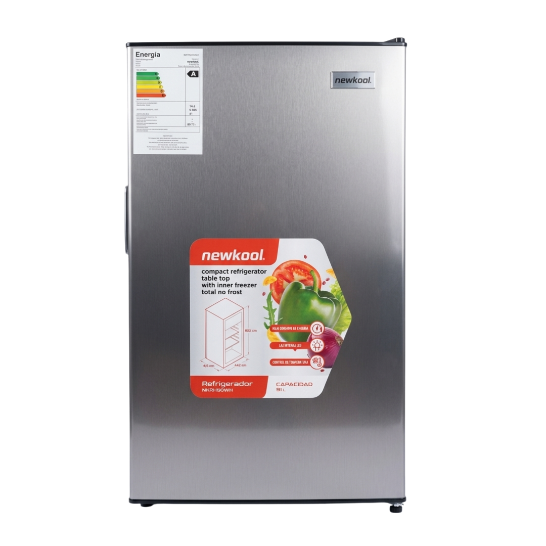 Nevera Ejecutiva Vertical Una Puerta Acero 90 Litros Newkool