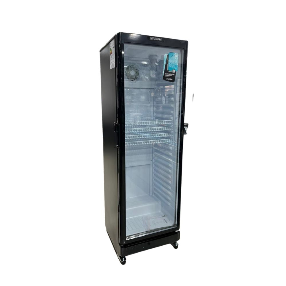 Nevera Exhibidora Vertical  240 Litros 110V Negra Hyundai
