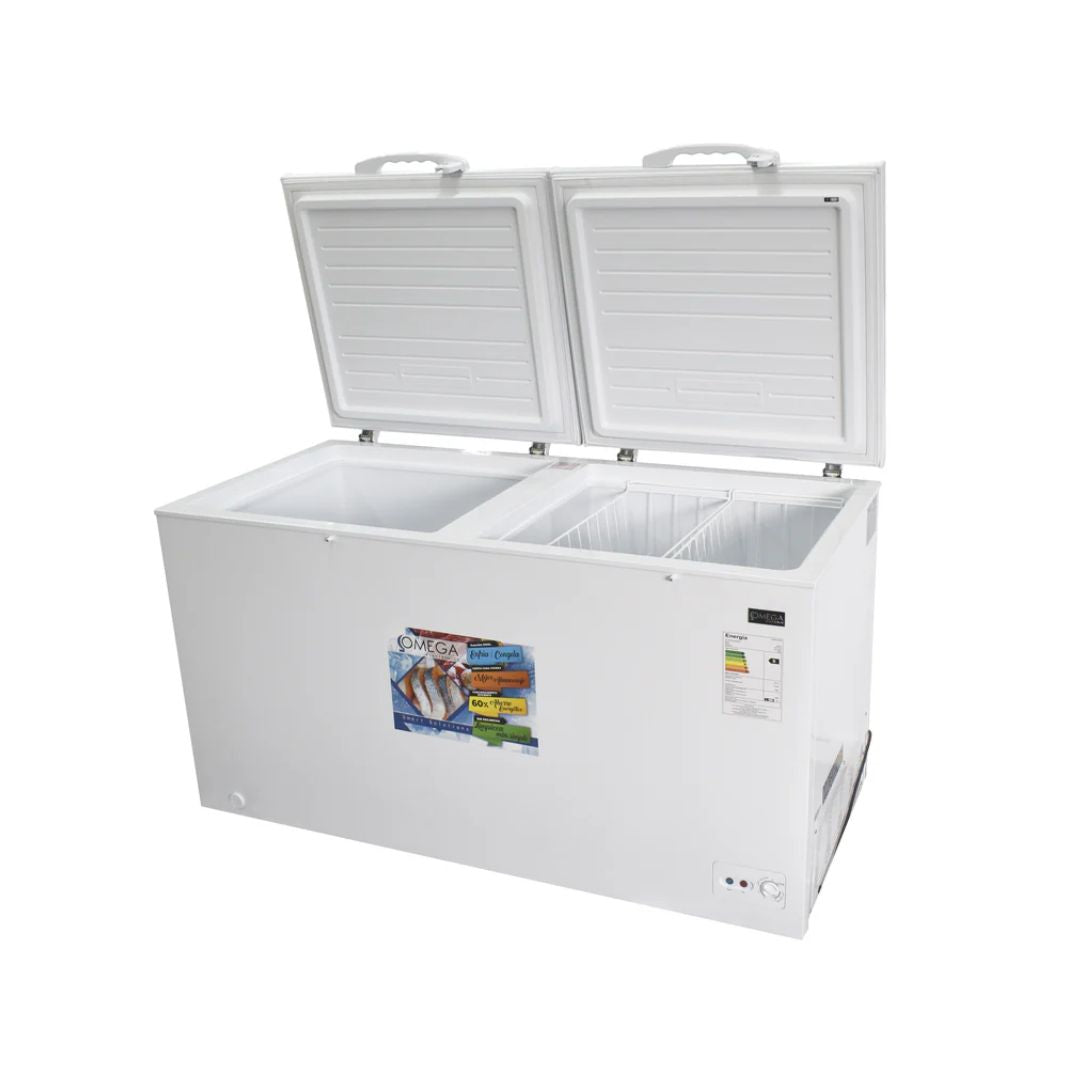 Congelador Horizontal Dual 508 Litros Semi Escracha 2 Puerta Omega